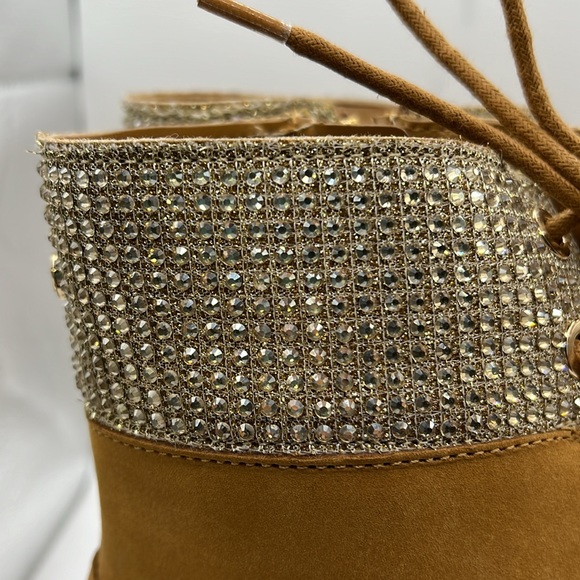 NWOT Michael Michael Kors Alistair Combat Lace Up Leather Jewel Boots Womens 9.5 - Picture 5 of 13